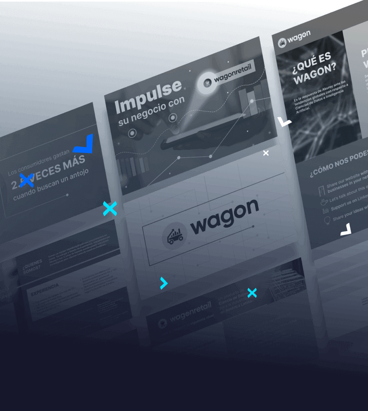Wagon pitch deck on a slideshow
